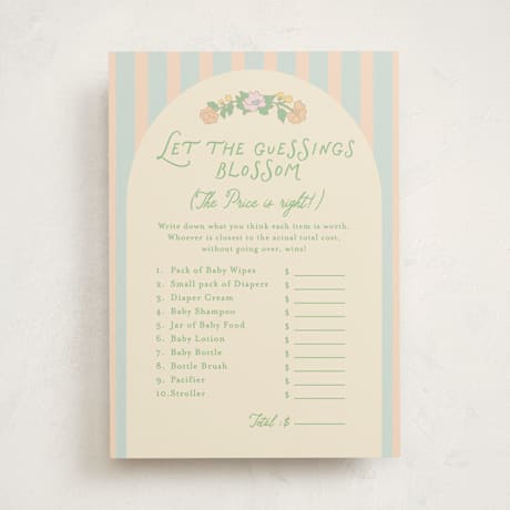 Baby Shower Game Cards