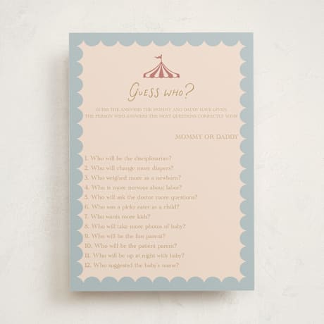 Baby Shower Game Cards