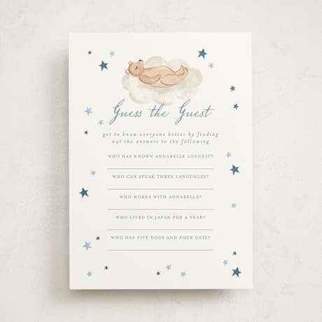 Baby Shower Game Cards