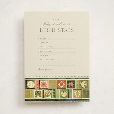 Baby Shower Game Cards