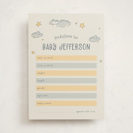 Baby Shower Game Cards