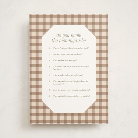 Baby Shower Game Cards