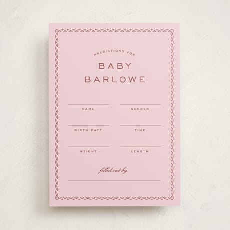 Baby Shower Game Cards