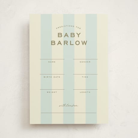 Baby Shower Game Cards