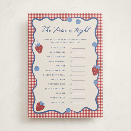 Baby Shower Game Cards