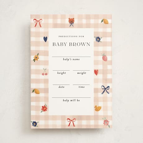 Baby Shower Game Cards