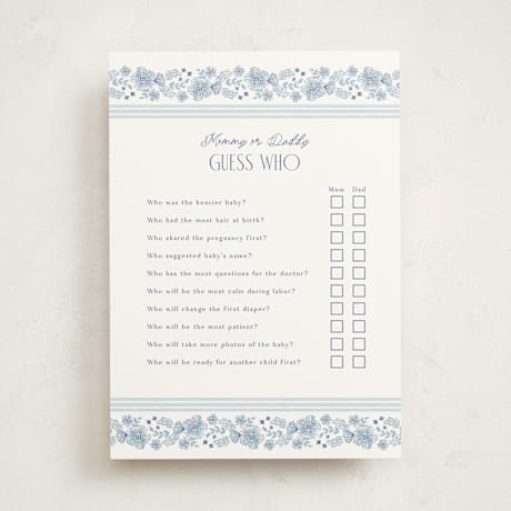 Baby Shower Game Cards