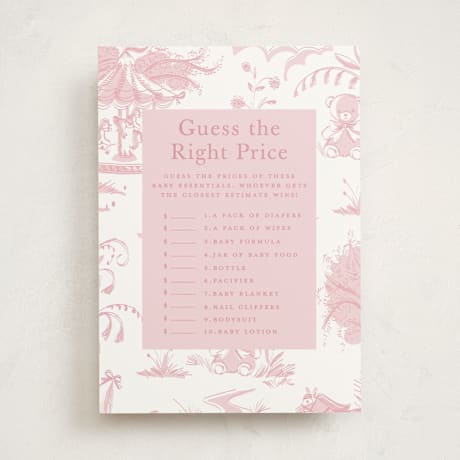 Baby Shower Game Cards