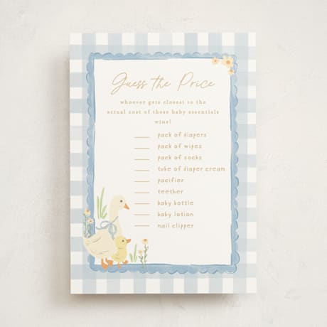 Baby Shower Game Cards