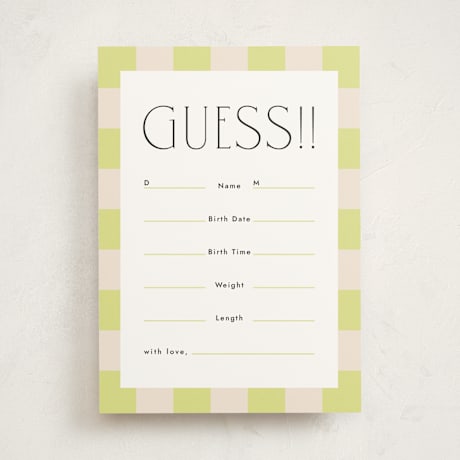 Baby Shower Game Cards