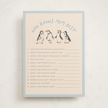 Baby Shower Game Cards