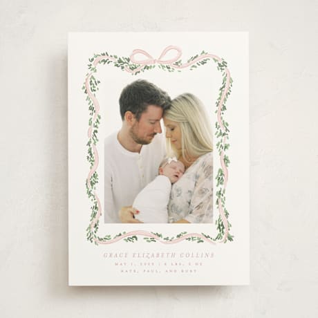 Birth Announcement Photo Mount Cards