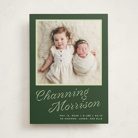 Birth Announcement Photo Mount Cards