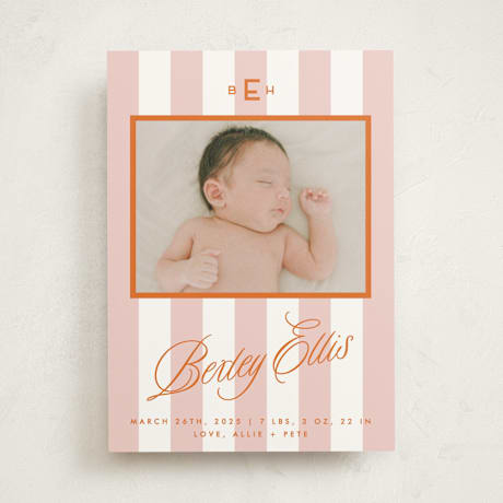 Birth Announcement Photo Mount Cards