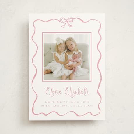 Birth Announcement Photo Mount Cards