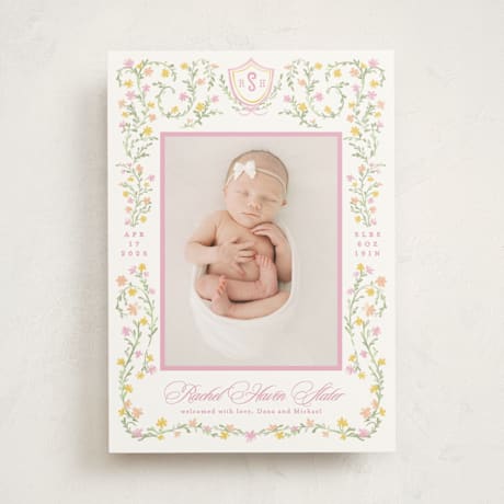 Birth Announcement Photo Mount Cards