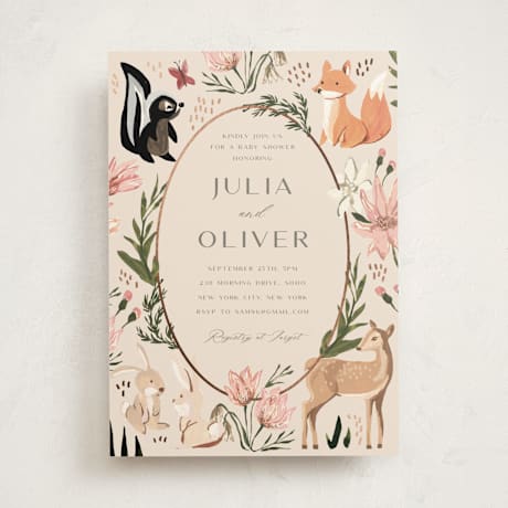 Foil-Pressed Baby Shower Invitations