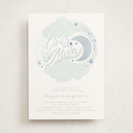 Foil-Pressed Baby Shower Invitations