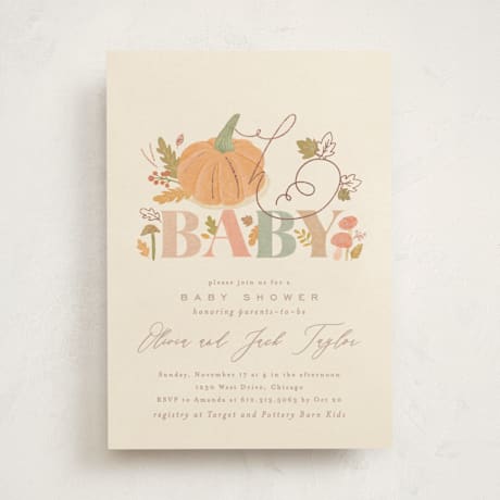 Foil-Pressed Baby Shower Invitations