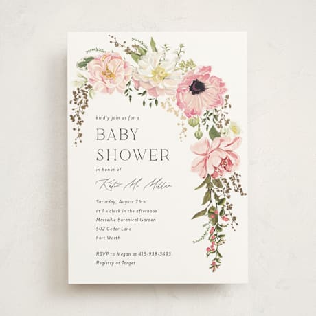 Foil-Pressed Baby Shower Invitations