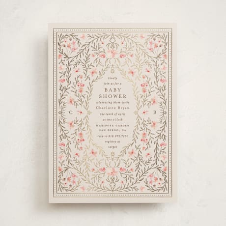 Foil-Pressed Baby Shower Invitations