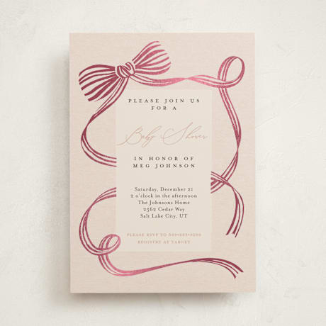 Foil-Pressed Baby Shower Invitations