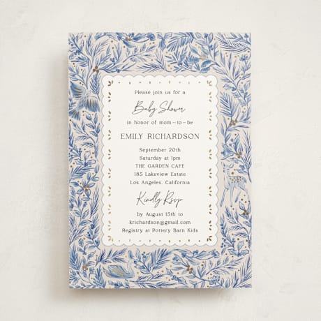 Foil-Pressed Baby Shower Invitations
