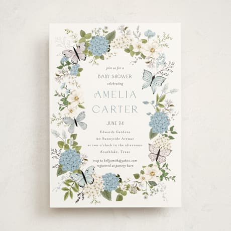 Foil-Pressed Baby Shower Invitations