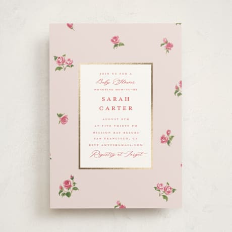 Foil-Pressed Baby Shower Invitations