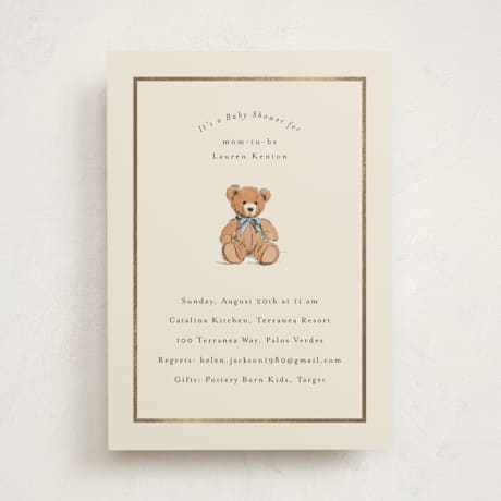 Foil-Pressed Baby Shower Invitations