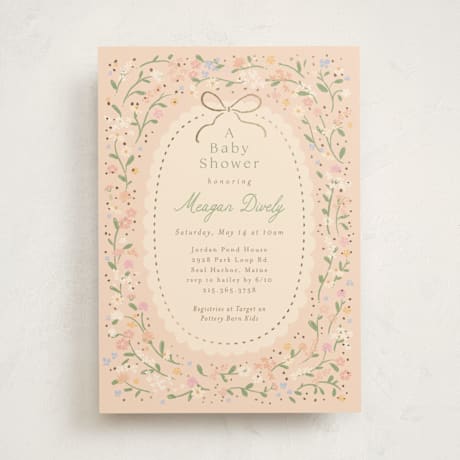 Foil-Pressed Baby Shower Invitations