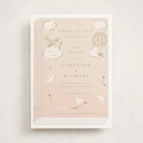 Foil-Pressed Baby Shower Invitations