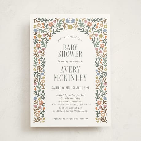 Foil-Pressed Baby Shower Invitations