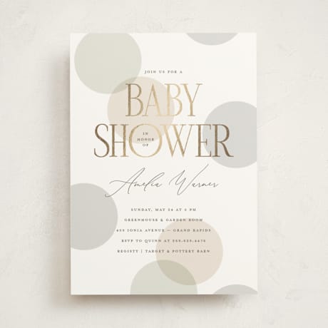Foil-Pressed Baby Shower Invitations