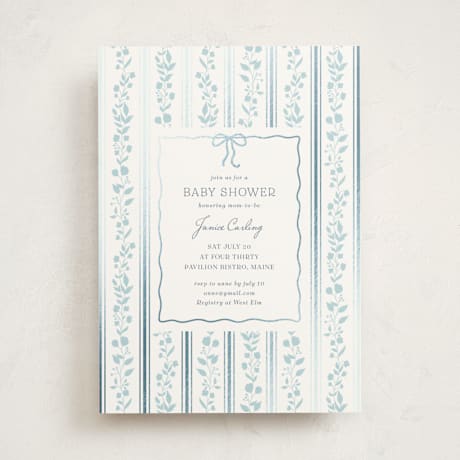 Foil-Pressed Baby Shower Invitations