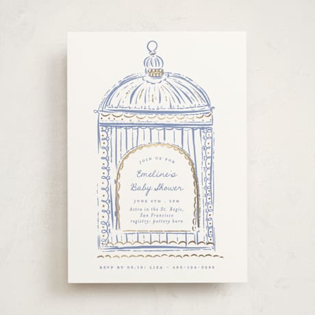 Foil-Pressed Baby Shower Invitations