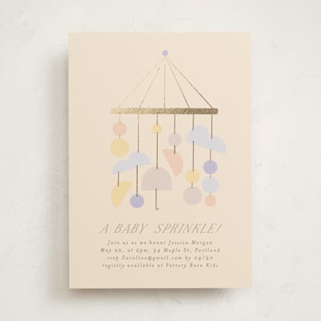 Foil-Pressed Baby Shower Invitations