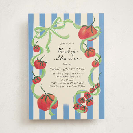 Foil-Pressed Baby Shower Invitations