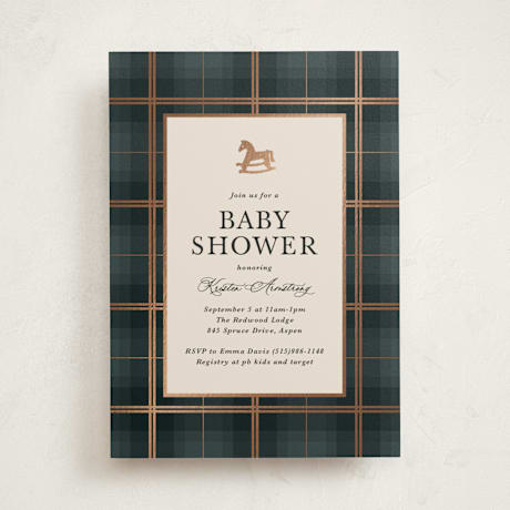 Foil-Pressed Baby Shower Invitations