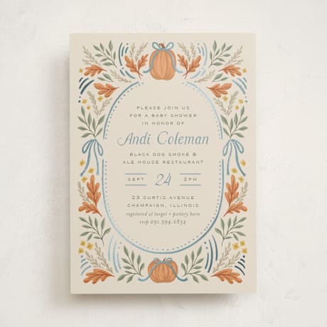 Foil-Pressed Baby Shower Invitations
