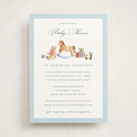 Foil-Pressed Baby Shower Invitations