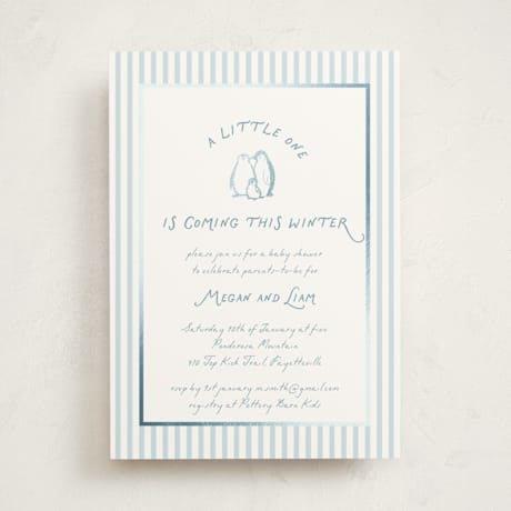 Foil-Pressed Baby Shower Invitations