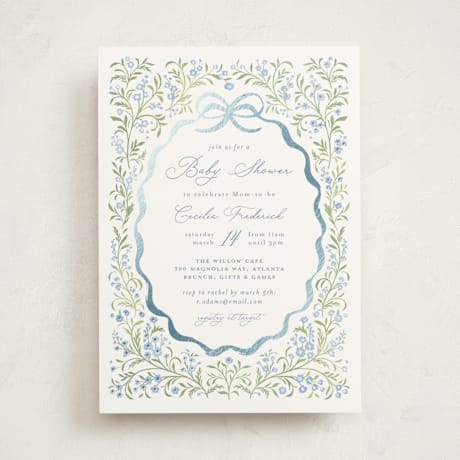 Foil-Pressed Baby Shower Invitations