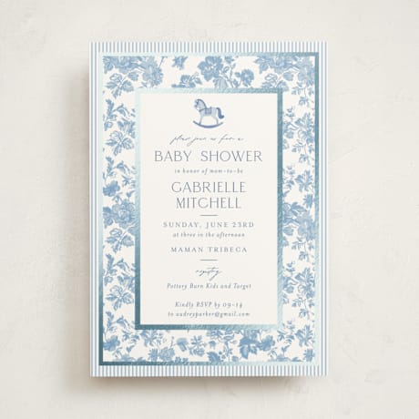 Foil-Pressed Baby Shower Invitations