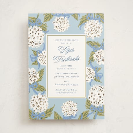 Foil-Pressed Baby Shower Invitations