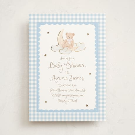 Foil-Pressed Baby Shower Invitations