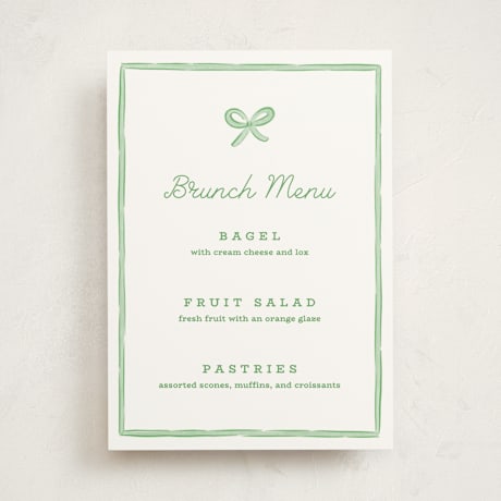 Baby Shower Menu Signs