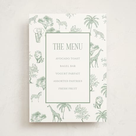 Baby Shower Menu Signs