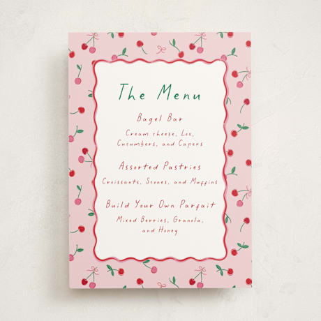 Baby Shower Menu Signs