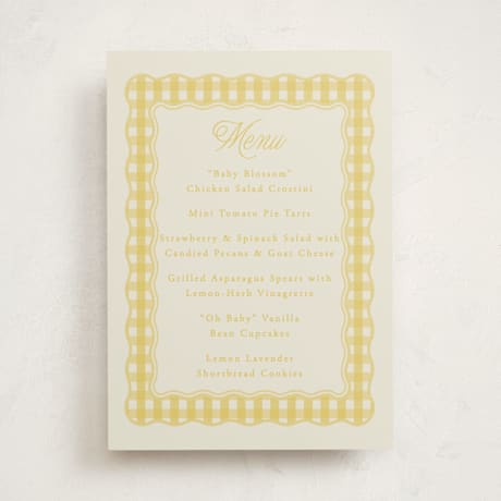 Baby Shower Menu Signs